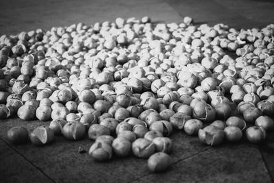 Close-up of onions on table