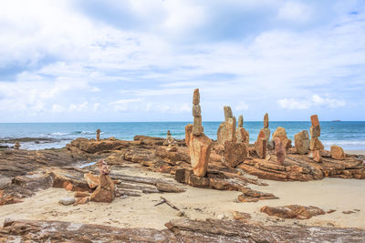 Panoramic view of beach against sky