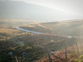 High angle view of landscape against sky