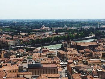 High angle view of cityscape