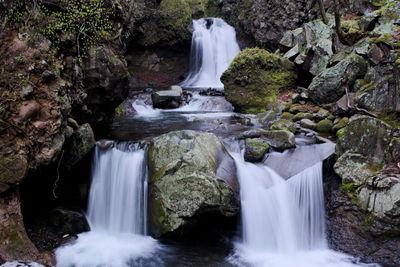 River flowing through rocks