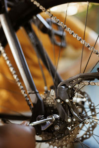 Close-up of bicycle chain