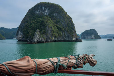 Rock formations at halong bay