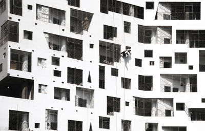 Low angle view of residential buildings in city