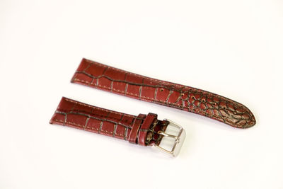 High angle view of fire hydrant against white background