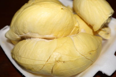 Close-up of yellow pumpkin on table