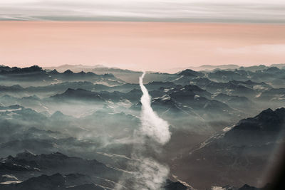 Scenic view of mountain against sky