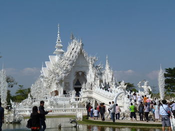 Tourists visiting temple