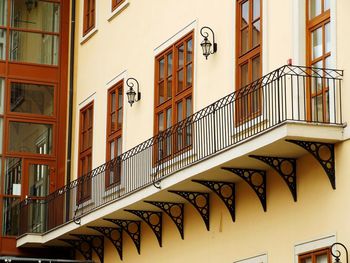 Low angle view of staircase against building