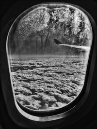 View of airplane window