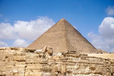 Egyptian pyramids and the sphinx