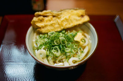 Close-up of served food