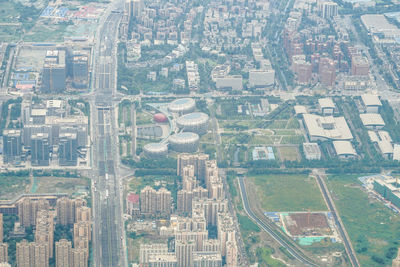 High angle view of cityscape