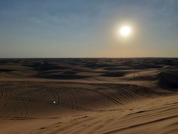 Scenic view of desert against sky