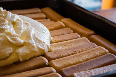 Close-up of bread in plate