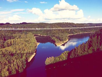 Reflection of clouds in lake