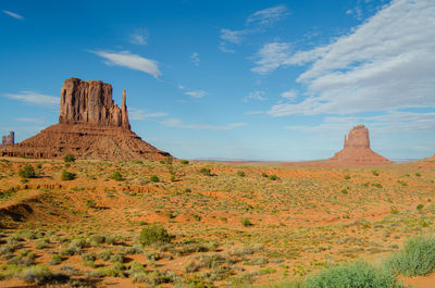 Panoramic views of monument valley in central us