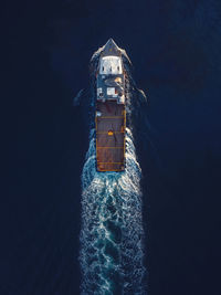 Aerial view of a nautical vessel