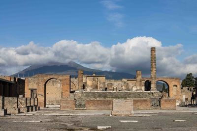 Old ruins against sky