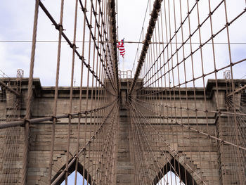 View of suspension bridge against sky