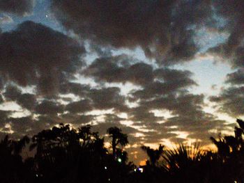 Low angle view of sky at night