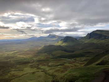 Scenic view of dramatic landscape against sky