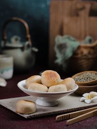 Bakpia, typical food from yogyakarta. made mung bean and sugar, wrapped in flour and baked