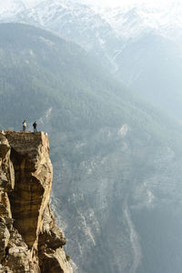 Person on the edge of cliff