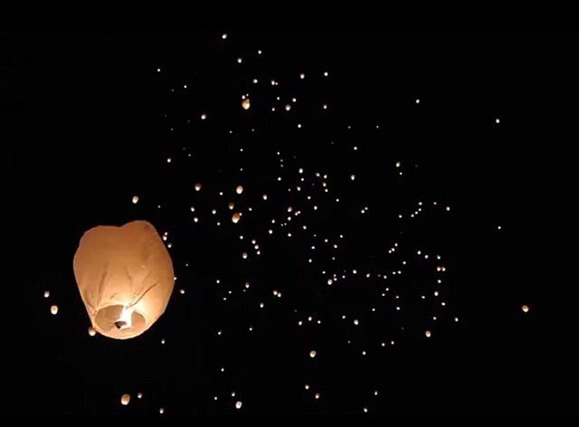 VIEW OF BALLOONS AT NIGHT