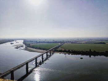 Scenic view of river against sky