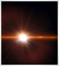 Abstract image of bright sun