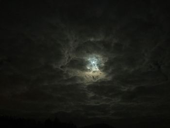 Low angle view of moon in sky