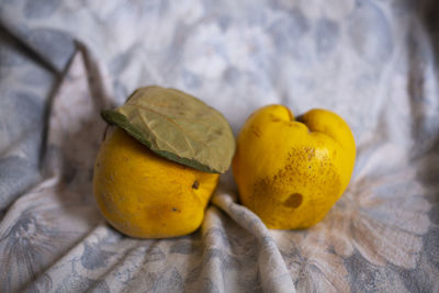 Close-up of fruits on table