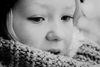 Close-up portrait of cute girl