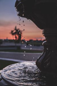 Close-up of water against sky