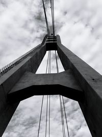 Low angle view of bridge against sky