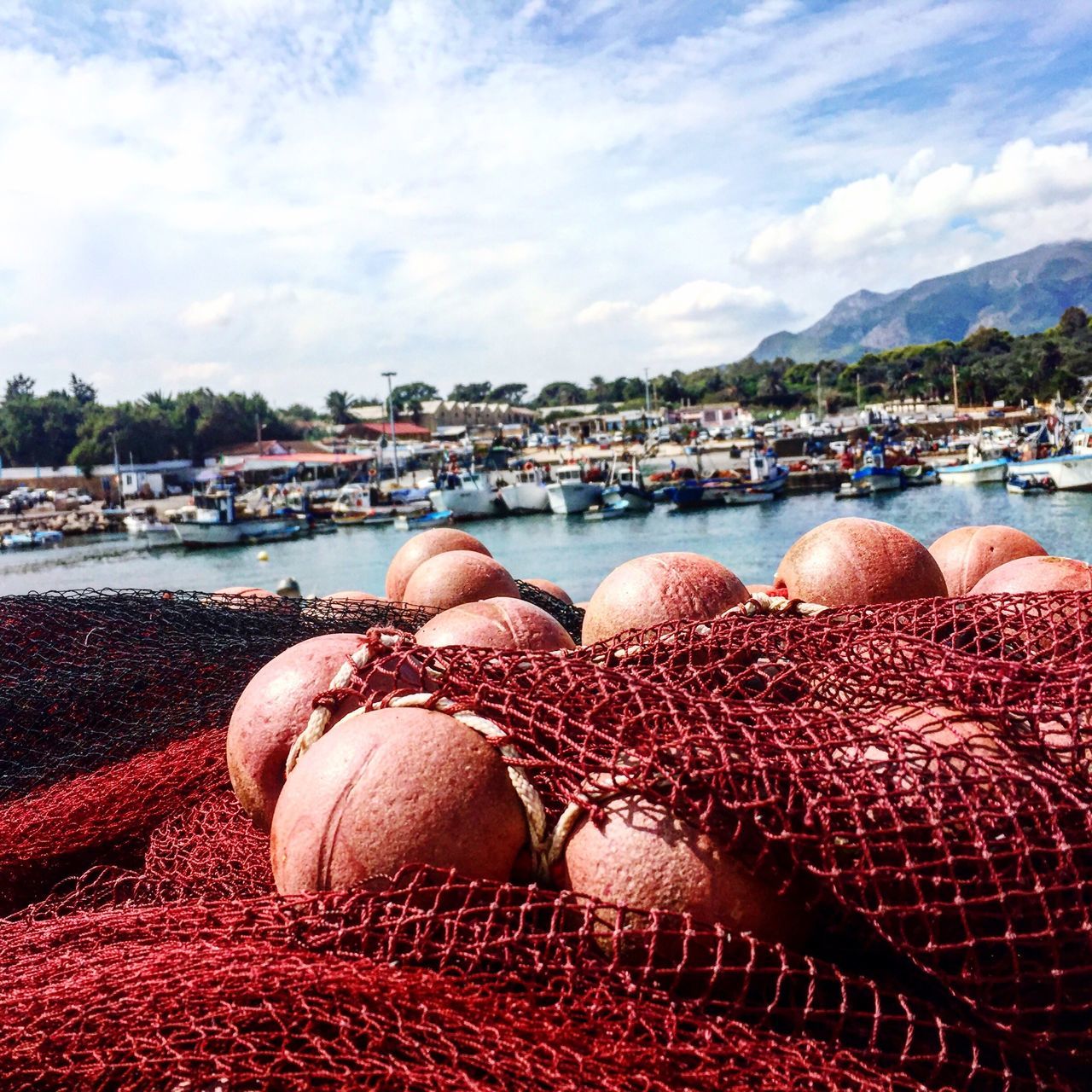 sky, cloud - sky, sea, water, red, day, outdoors, buoy, harbor, one person, beach, nautical vessel, nature, close-up, people