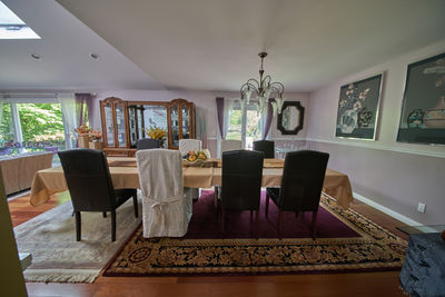 Chairs and table at home