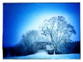 Scenic view of snow covered landscape