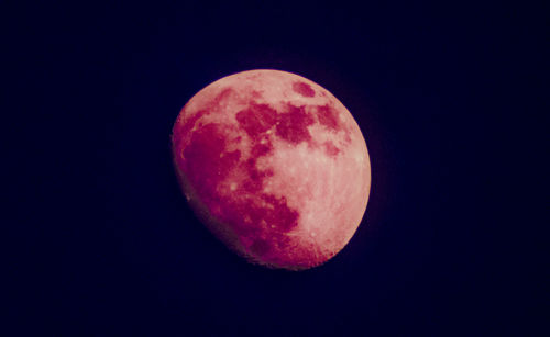 Low angle view of moon against sky at night