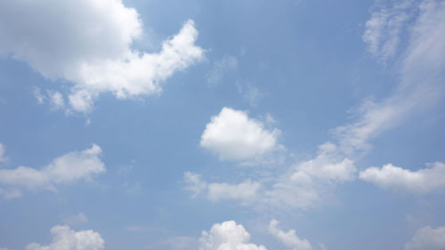 Low angle view of clouds in sky