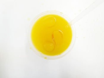 Close-up of yellow drink