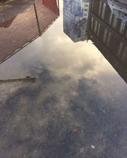 Reflection of city in water