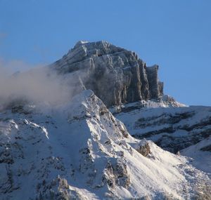 Scenic view of snowcapped mountain against sky