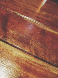 Close-up of table on hardwood floor