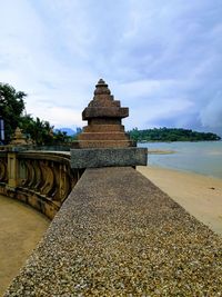 View of building on beach