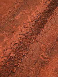 Full frame shot of footprints