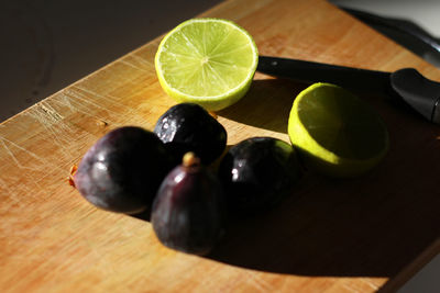 Close-up of fruits on table