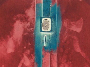 Full frame shot of red door