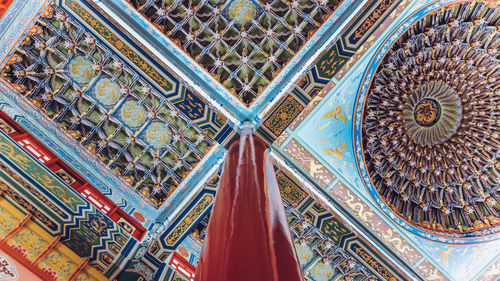 Low angle view of ceiling of building